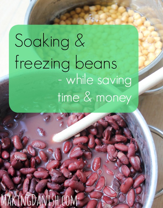 Soaking and freezing beans