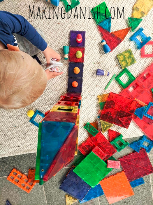 Magnetic Tile Ramps - Happy Toddler Playtime