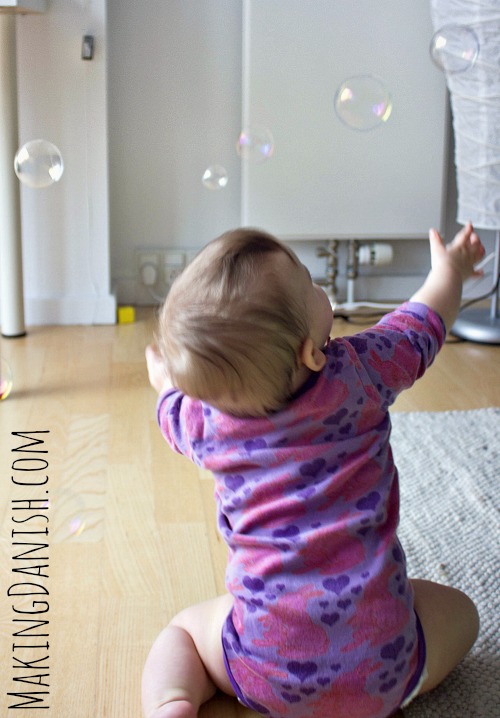 playing with bubbles is a great fun for babies
