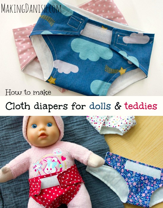 How to sew diapers for dolls and teddies