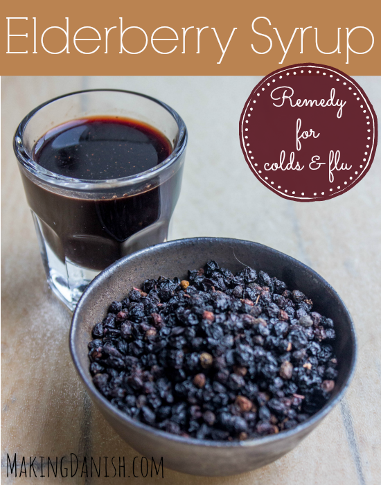 Elderberry syrup remedy for colds and flu