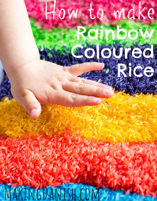 how to make rainbow coloured rice